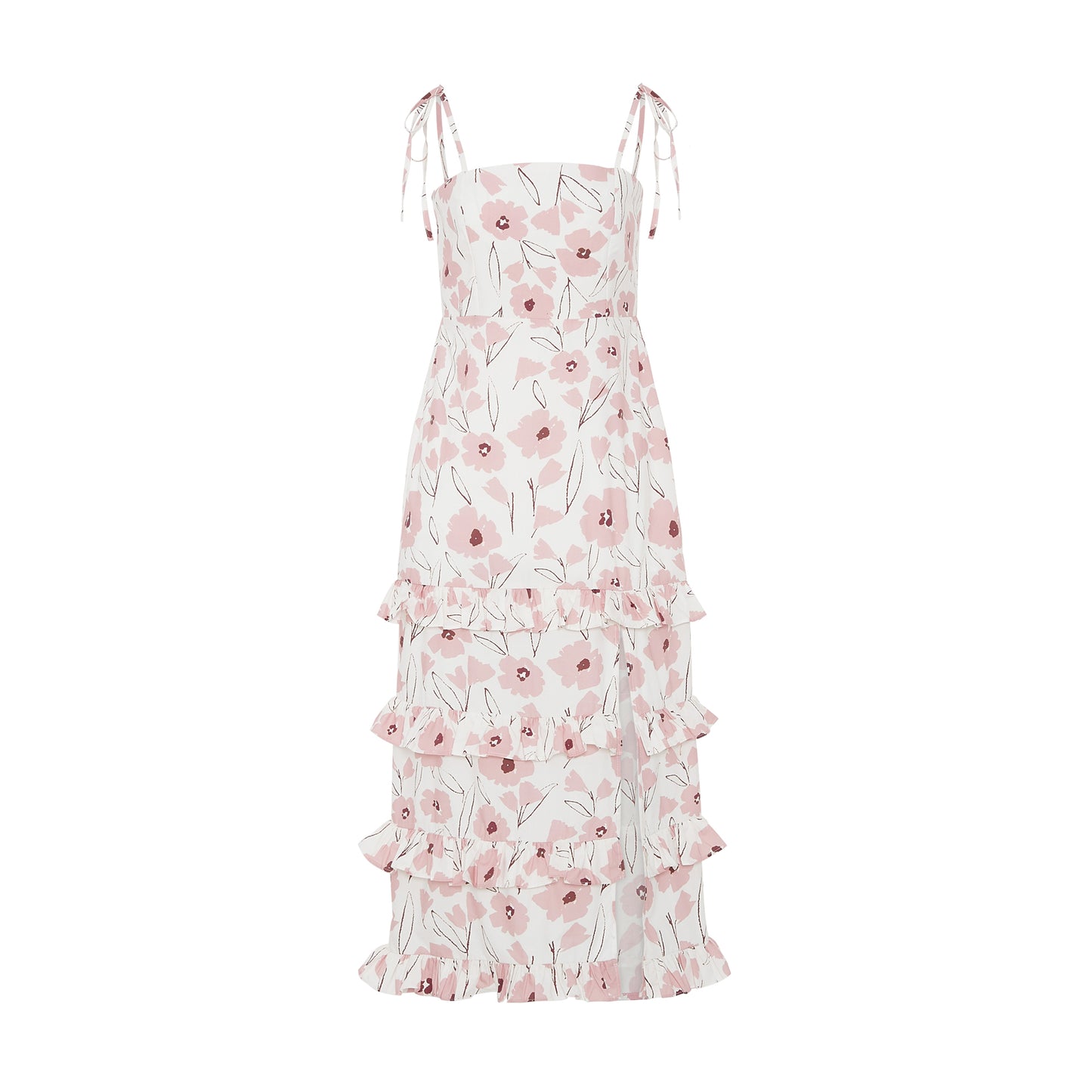 POPPY TIERED MIDI DRESS