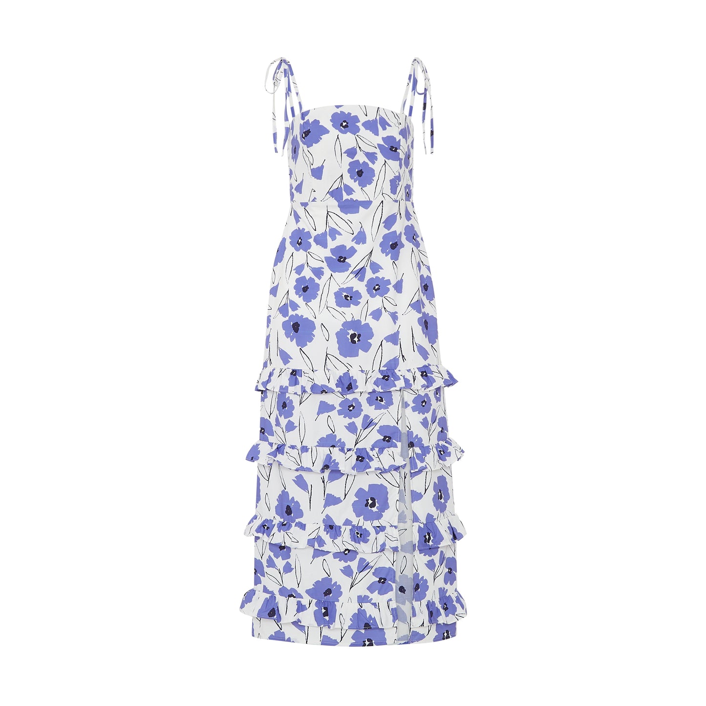 POPPY TIERED MIDI DRESS