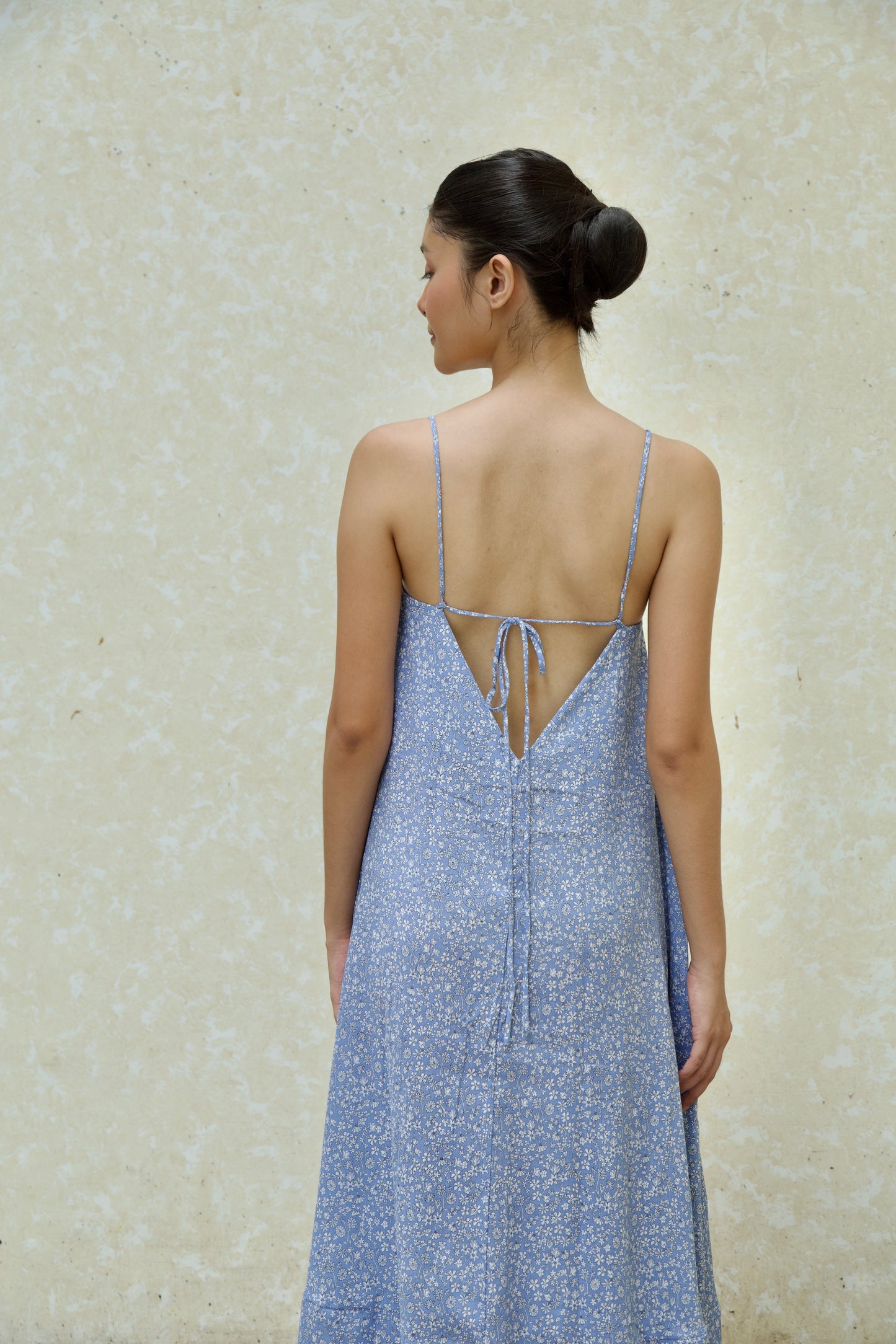 PERIWINKLE MINI STRAP LONG DRESS