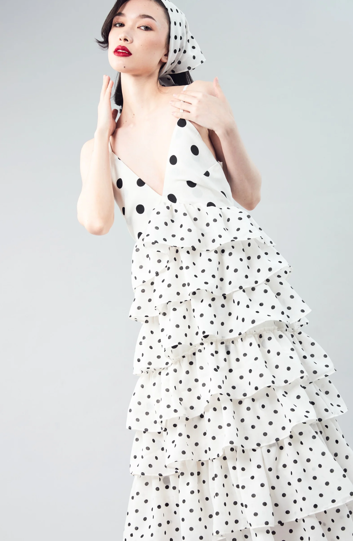 SUNDAY NOIR RUFFLE DRESS