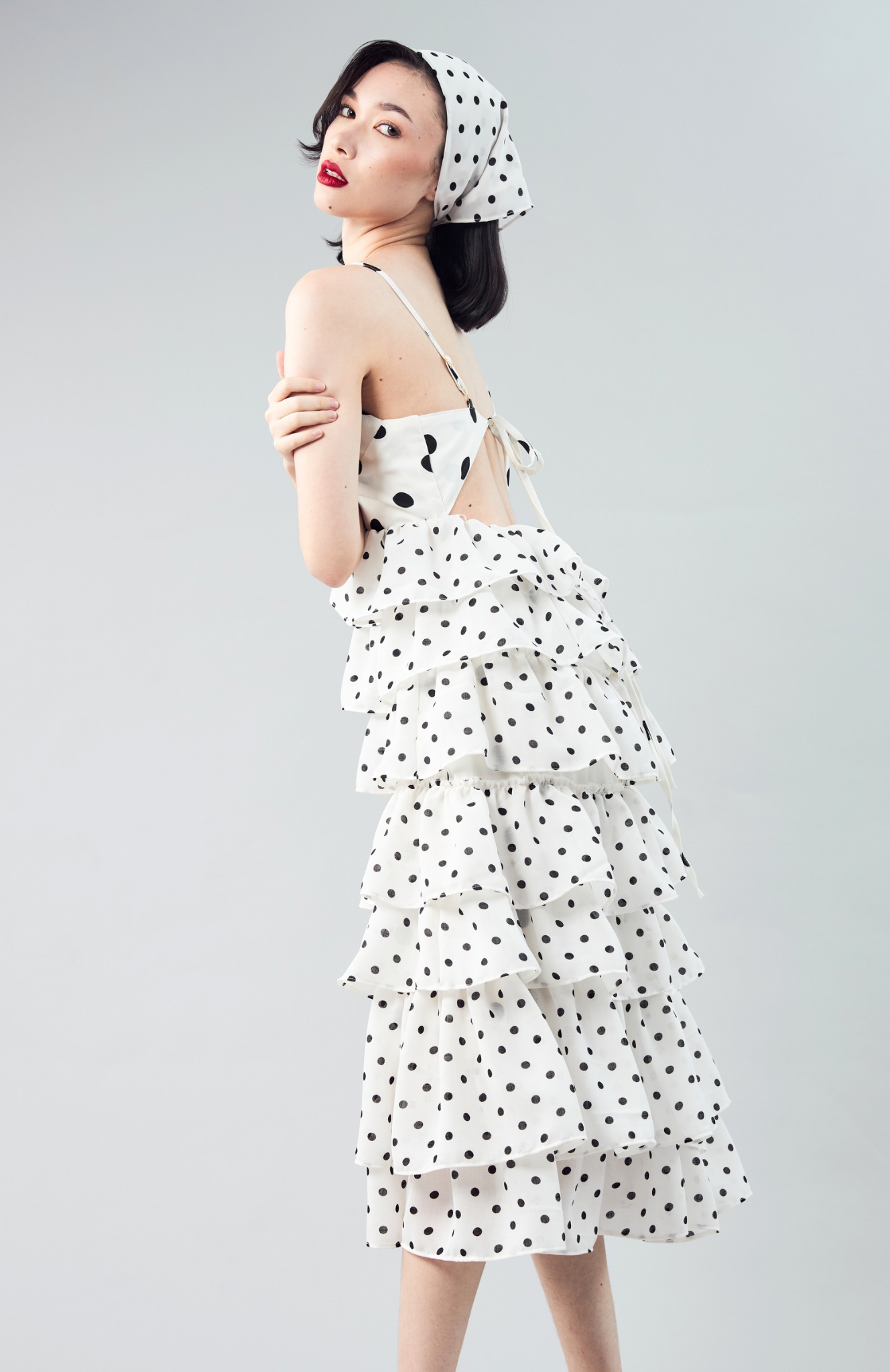 SUNDAY NOIR RUFFLE DRESS