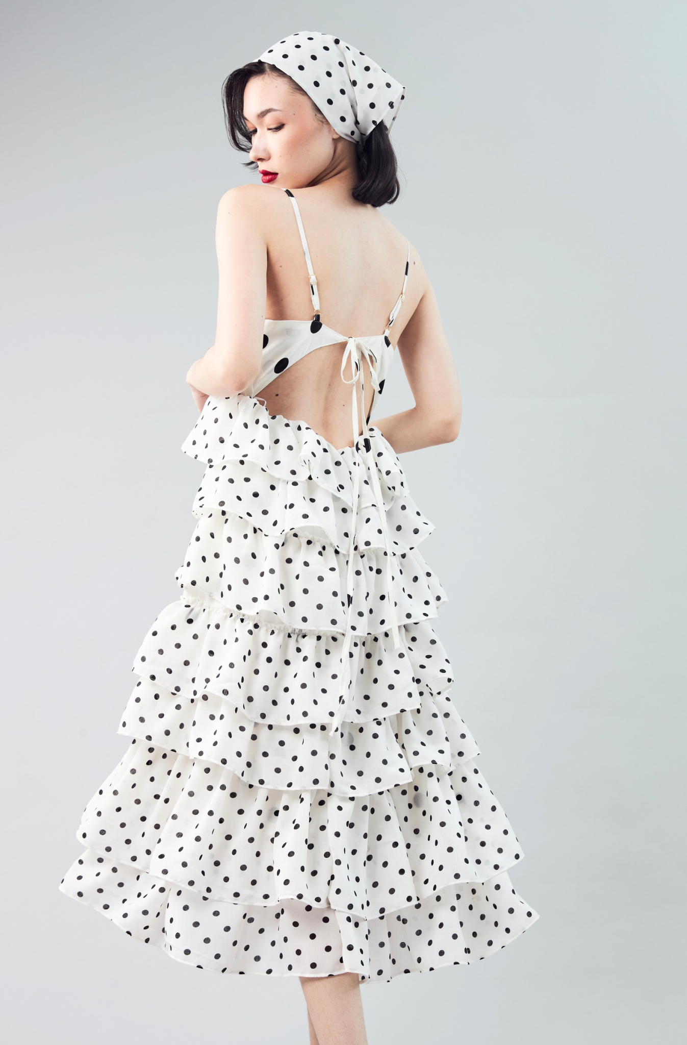 SUNDAY NOIR RUFFLE DRESS