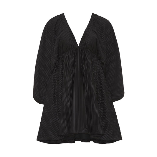 SOIREE V-LINE PLEATED DRESS