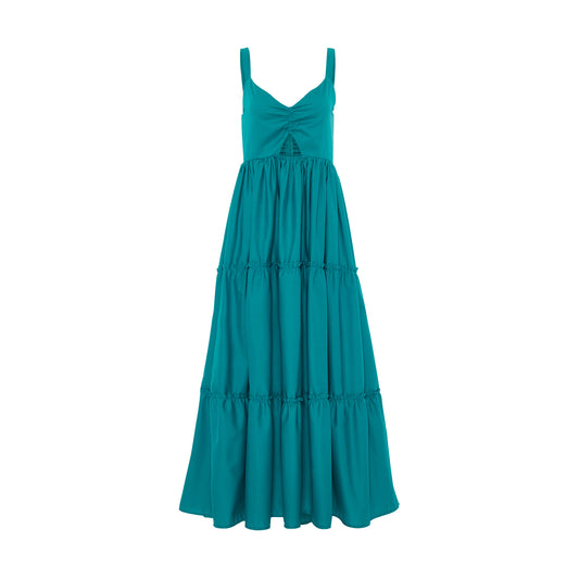 EZRE RUFFLED MAXI DRESS