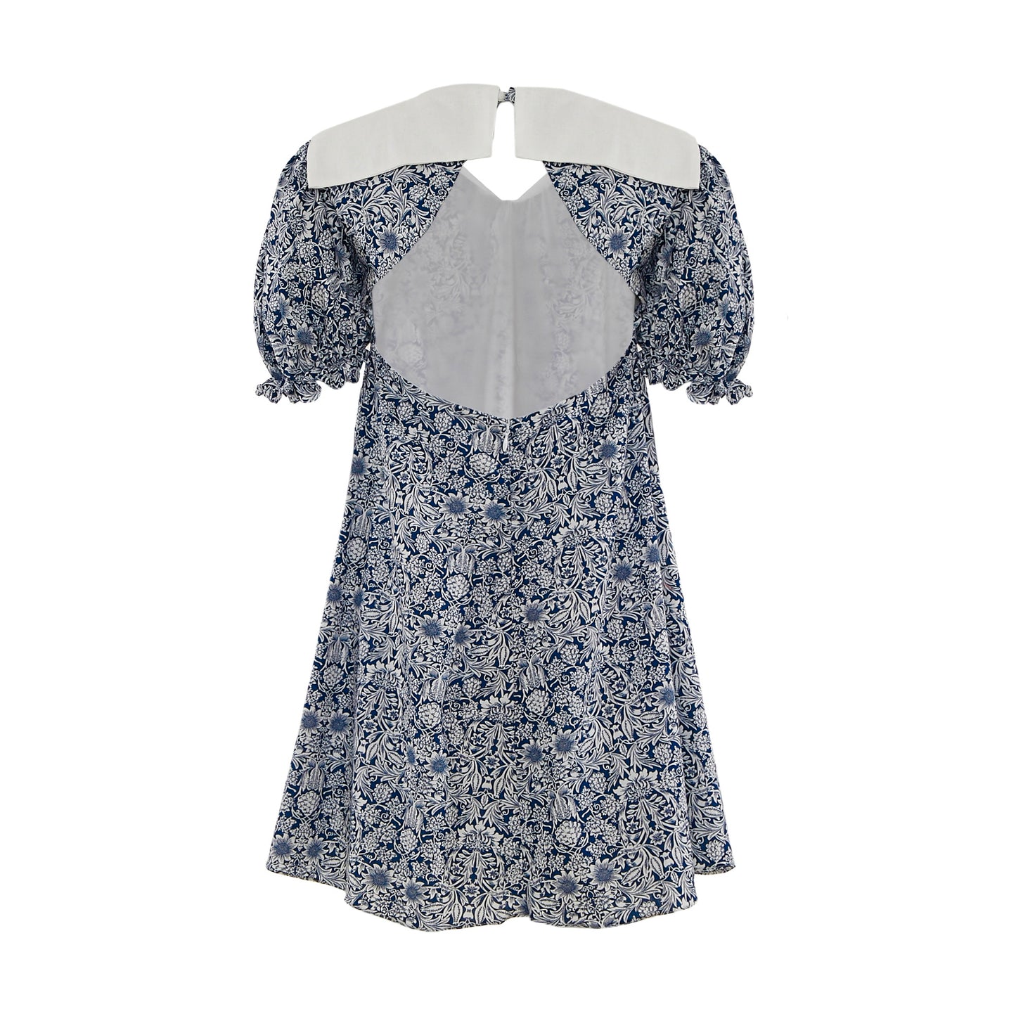 BLUE VINE COLLARED DRESS