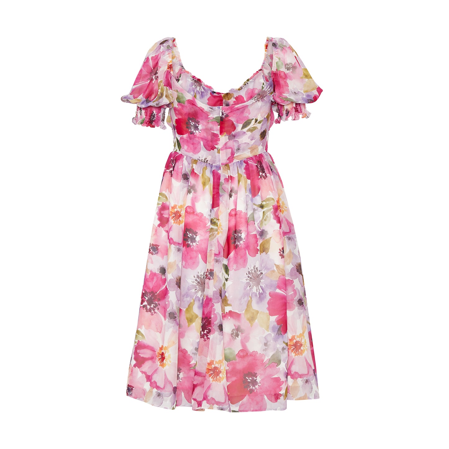 SPRING BLUSH MIDI CHIFFON DRESS