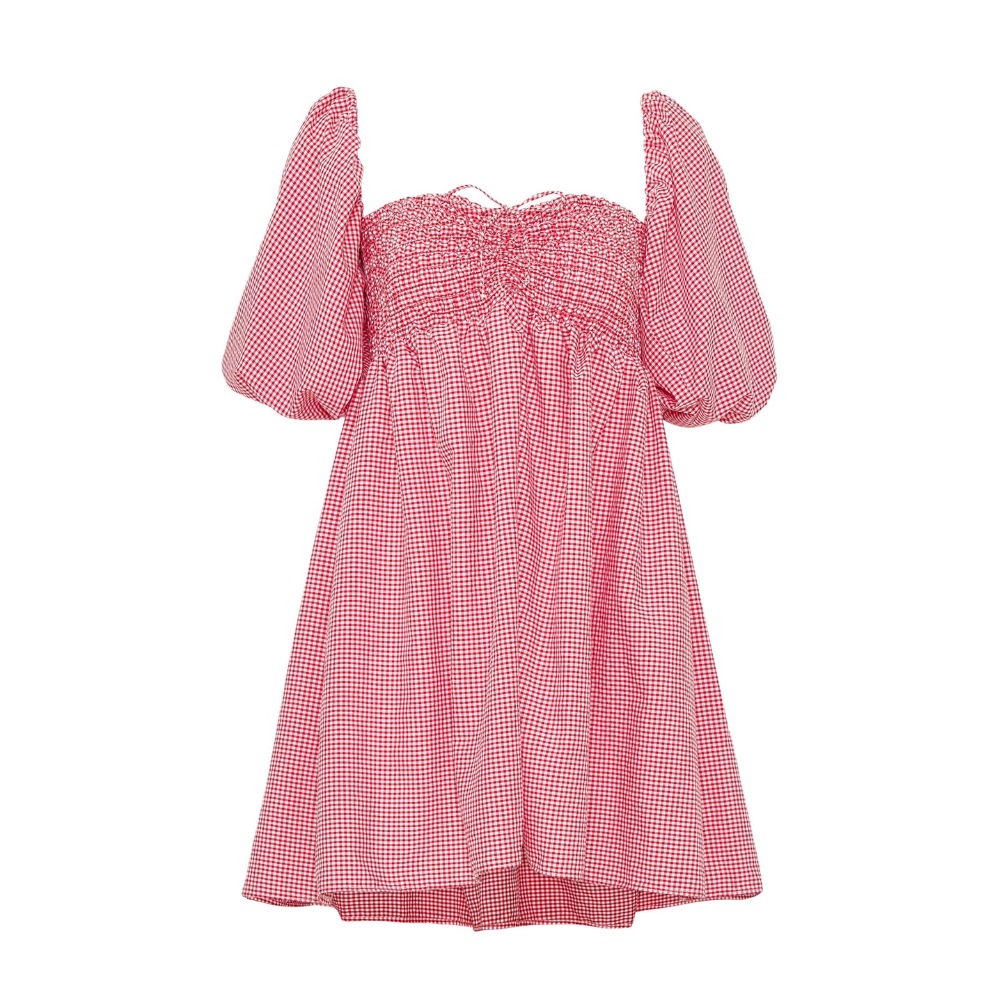 FREESIA GINGHAM SMOCKED DRESS