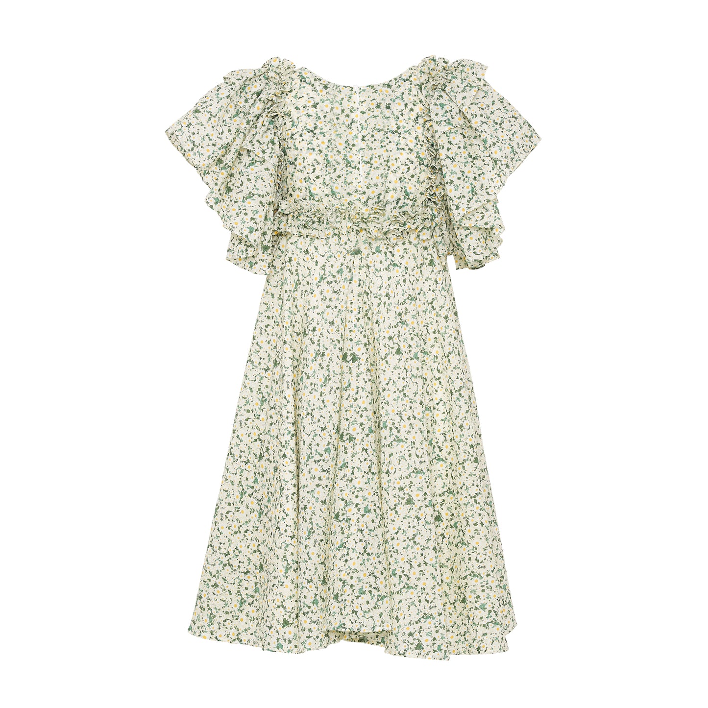GALENE RUFFLED SLEEVE DRESS