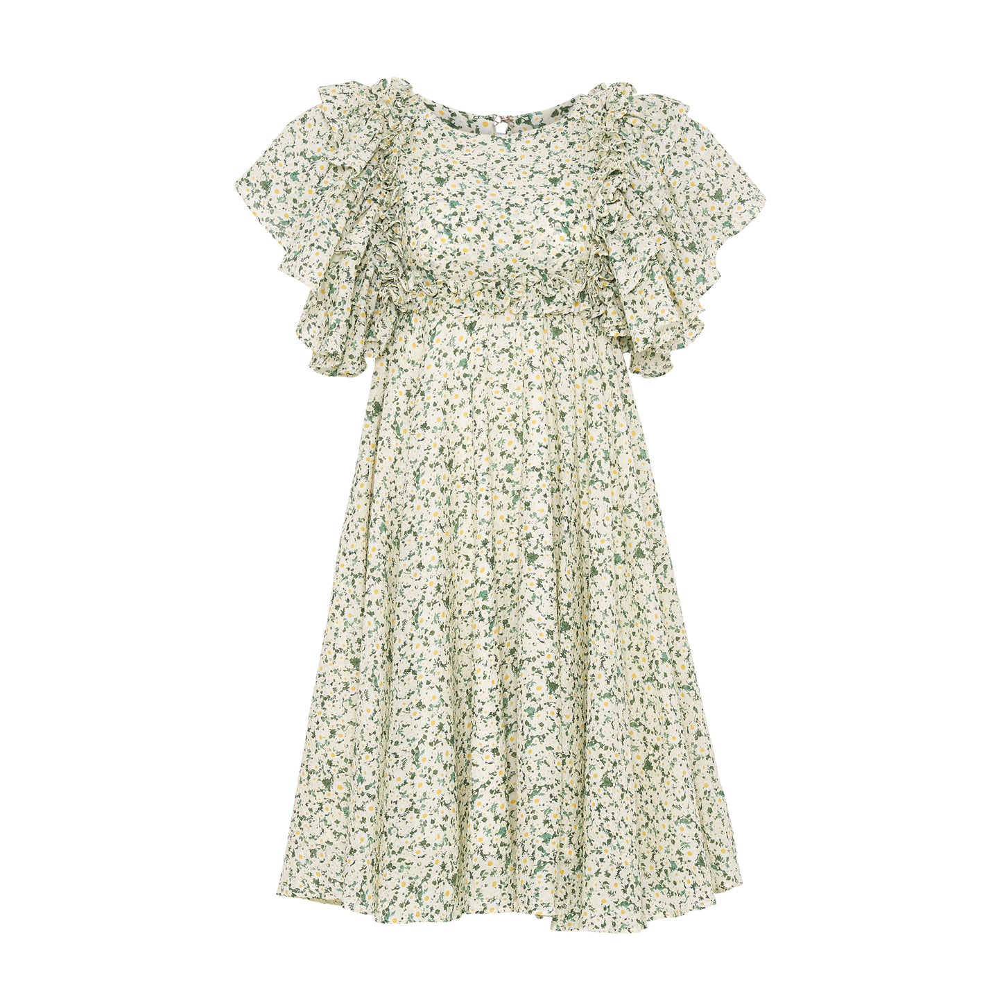 GALENE RUFFLED SLEEVE DRESS