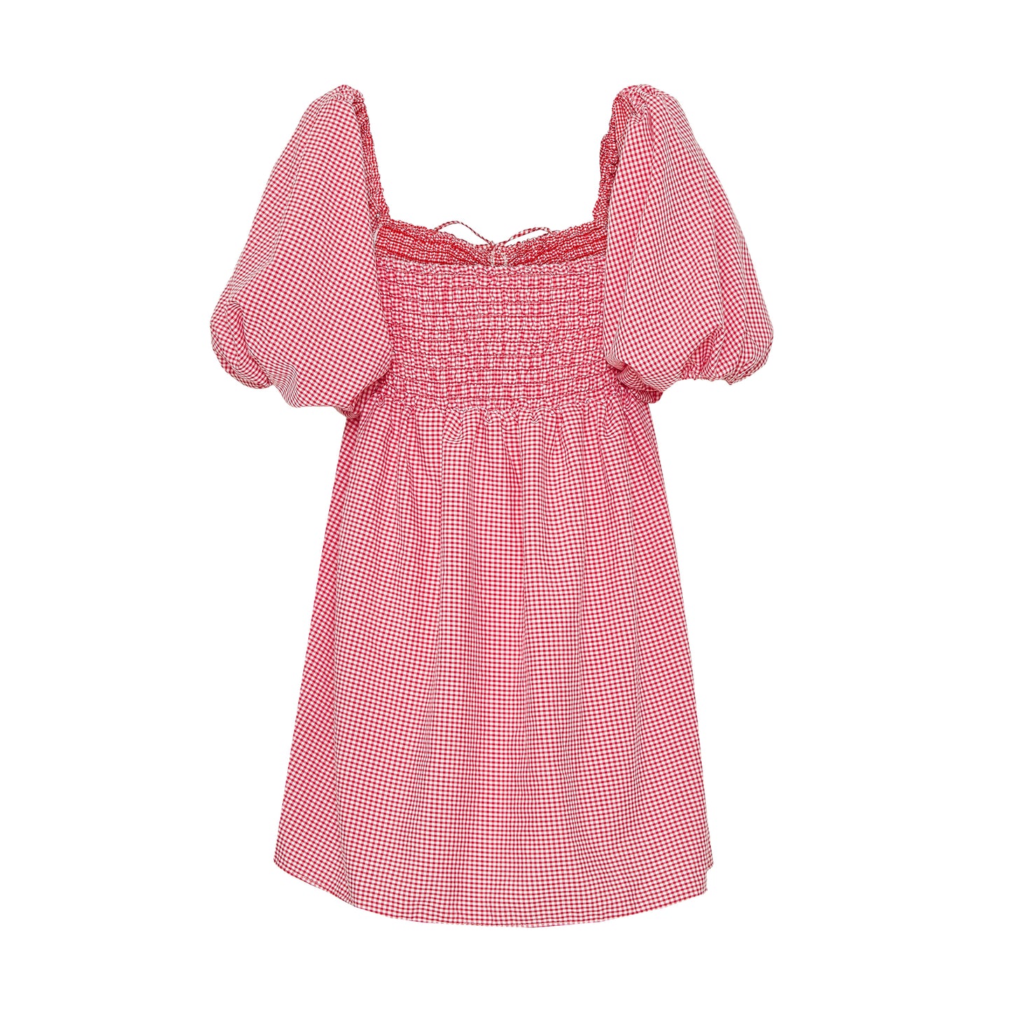 FREESIA GINGHAM SMOCKED DRESS
